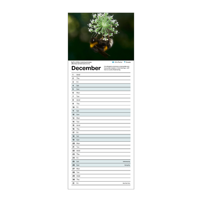2027 slimline bumblebee calendar