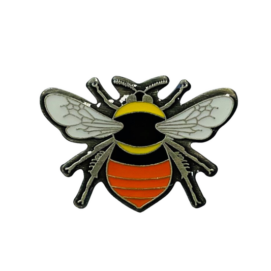 Bilberry bumblebee pin badge