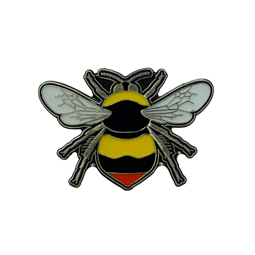 Early bumblebee pin badge