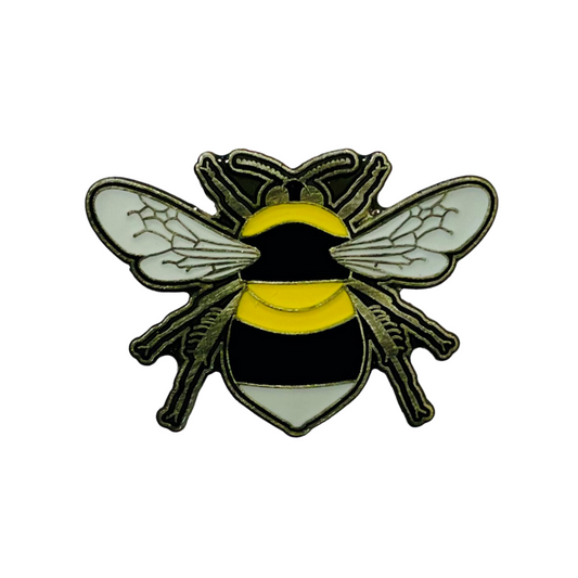 Garden bumblebee pin badge