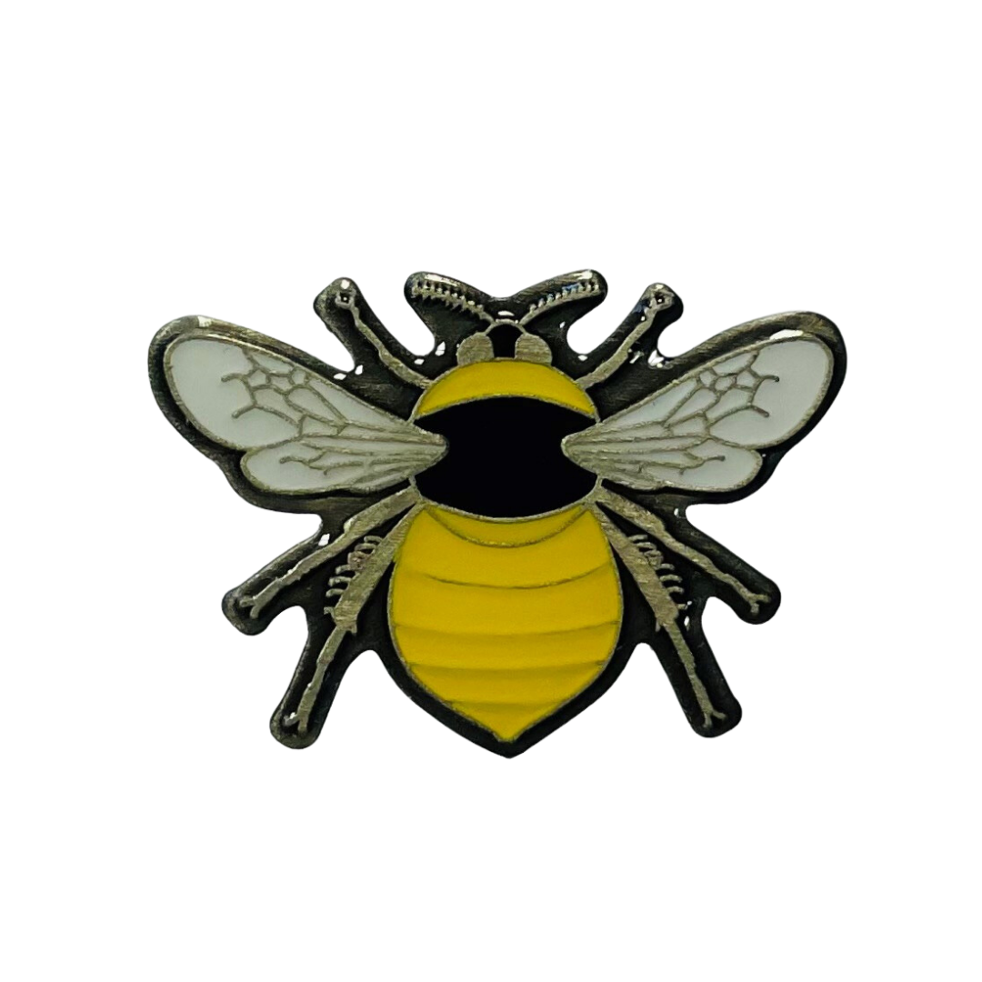 Great Yellow bumblebee pin badge