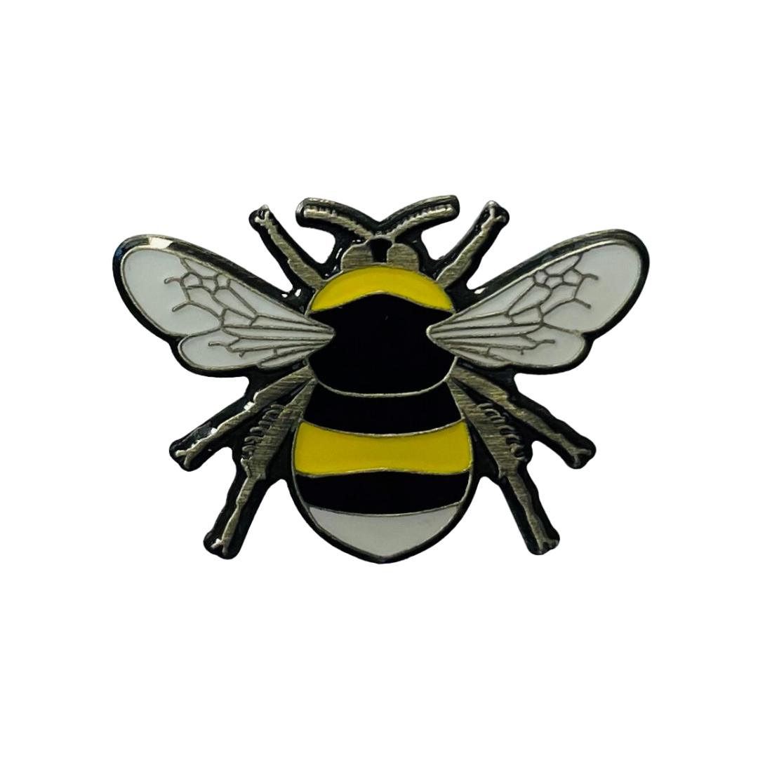 White-tailed bumblebee pin badge